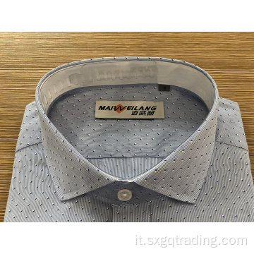 Camicia uomo collo alto alla moda 100% cotone